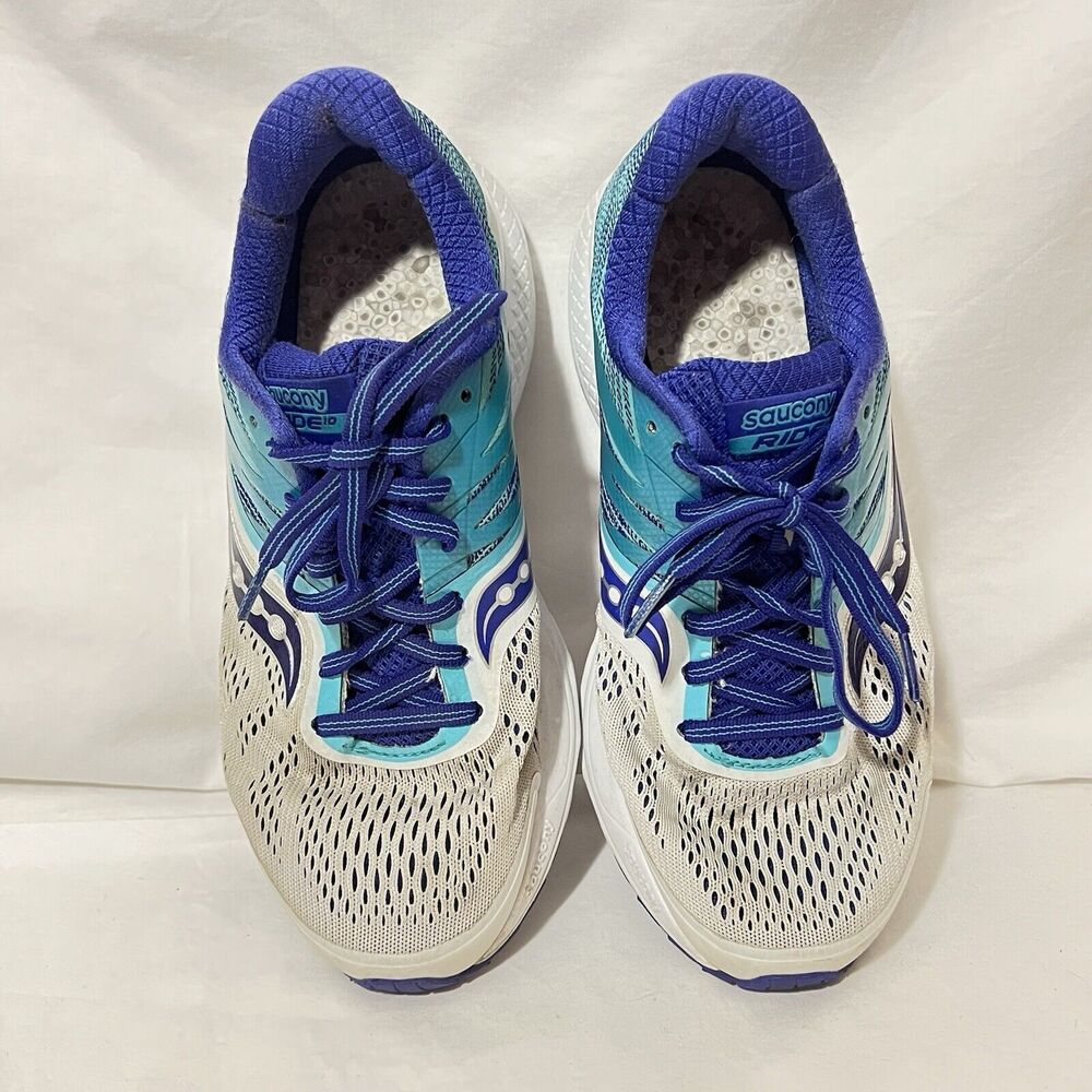 Saucony Ride 10 Women's Athletic Running Shoes Purple Teal S10373-3 Size 8.5 W